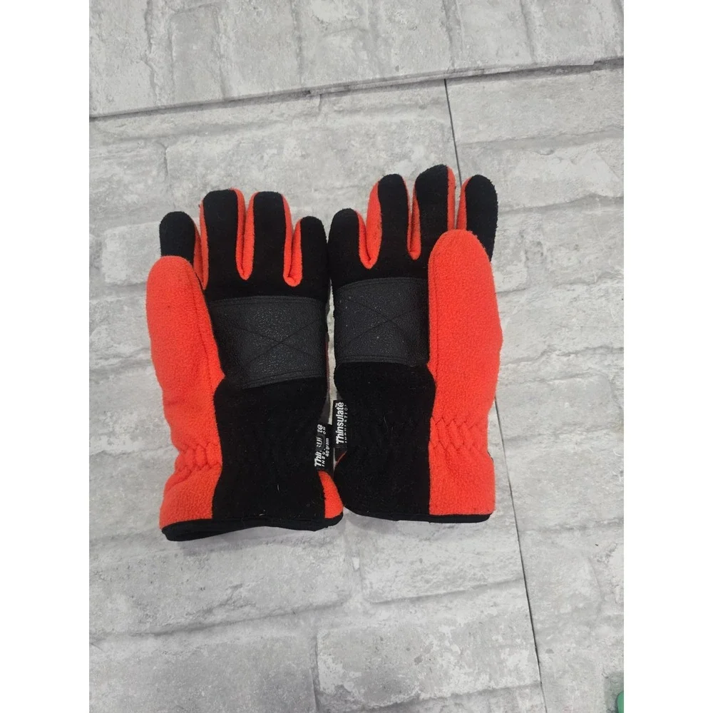 Philadelphia Flyers Waterproof Gloves NHL Fleece Snow Skiing Winter Cold Orange